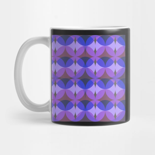 Mid Mod Circle Geometric Purple Blue by StephersMc